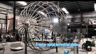 5 meter metal terrestrial globe  for plaza